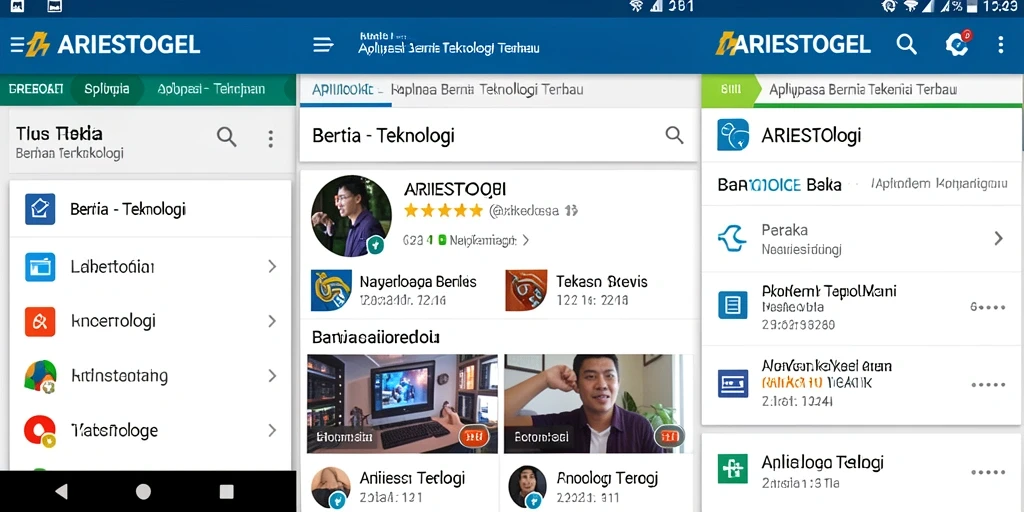 Tampilan antarmuka ARIESTOGEL yang modern dan fungsional.