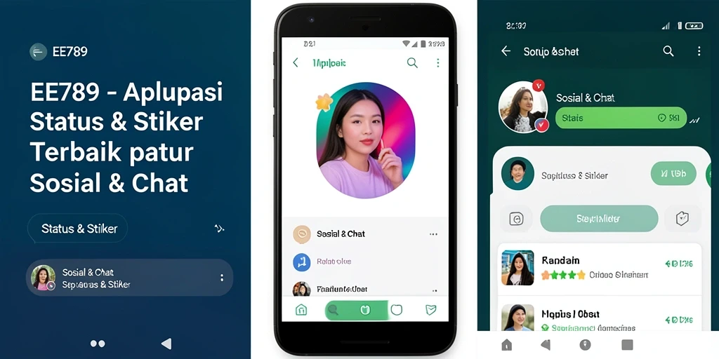 Antarmuka intuitif dengan beragam pilihan stiker.