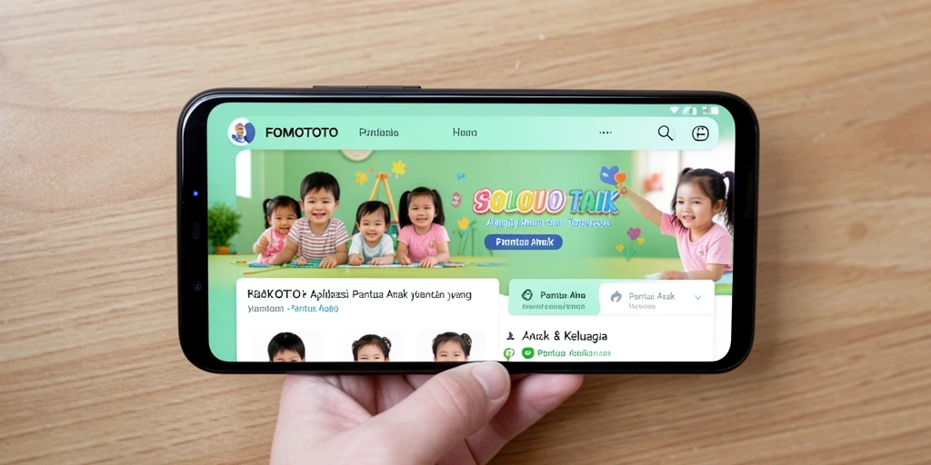 Antarmuka aplikasi Pantau Anak FOMOTOTO yang user-friendly.
