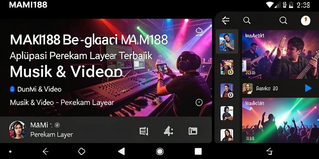 Antarmuka MAMI188 yang intuitif dan mudah untuk merekam layar.
