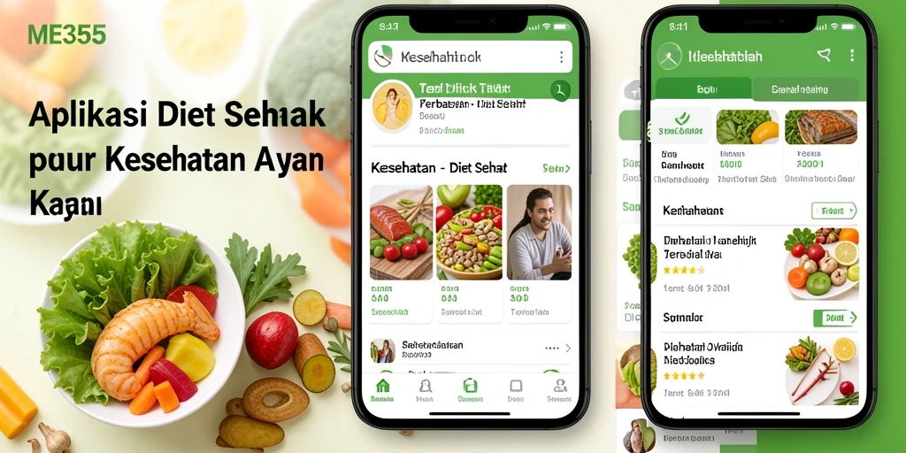Tampilan antarmuka ME355 untuk diet sehat yang ramah pengguna.
