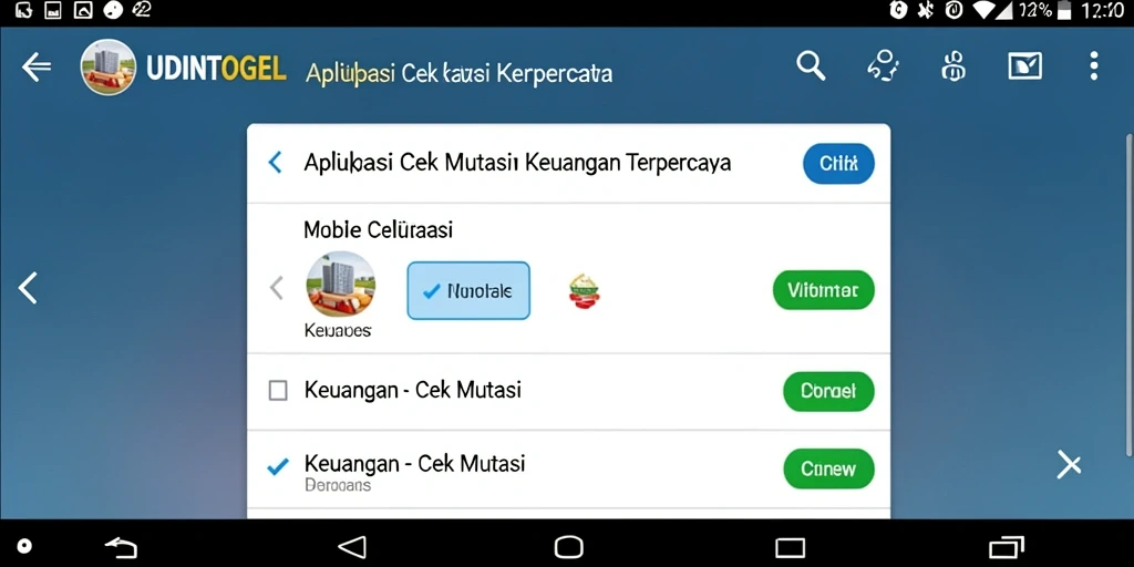 Antarmuka aplikasi UDINTOGEL menampilkan riwayat transaksi keuangan yang jelas.