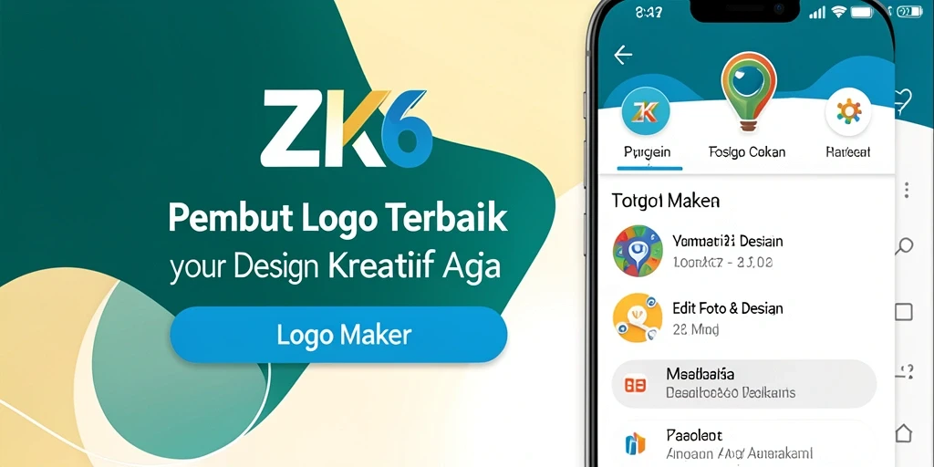 Antarmuka ZK6 menampilkan berbagai fitur canggih untuk membuat logo.
