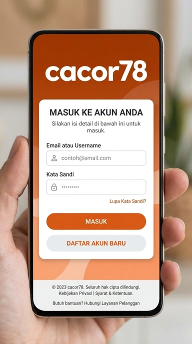 Masuk Akun Cacor78 untuk Pengguna Android